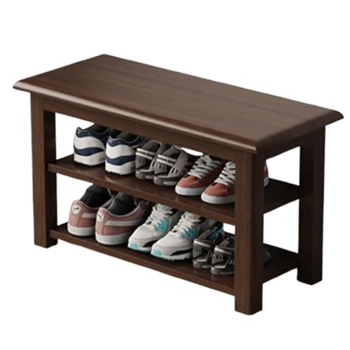 XL Superb 2-StöCkige Schuhregalbank aus Holz Eingangsbank mit 3 HöHenverstellbaren 23.6/31.5/39.4/47.2 Zoll Moderner Schuhaufbewahrungs-Organizer füR Flure Eingangsbereiche Wohnzimmer 80cm/31.5in von XL Superb