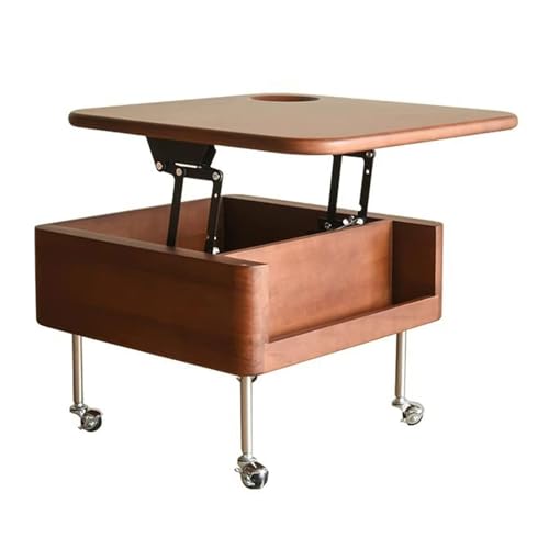 XL Superb Anhebbarer Couchtisch aus Massivholz Abnehmbares Sideboard mit Rollen Couchtisch Im Mittelalterlichen Stil mit Verstecktem Stauraum Geeignet füR das Wohnzimmer Walnut XL Superb Anhebbarer Couchtisch aus Massivholz Abnehmbares Sideboard mit Rollen Couchtisch Im Mittelalterlichen Stil mit Verstecktem Stauraum Geeignet füR das Wohnzimmer Walnut von XL Superb