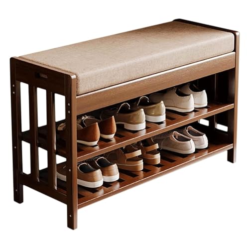 XL Superb Gepolsterte Schuhregalbank, 3-stufiges Schuhregal aus Bambus Bank für die Vordertür Eingang Gitterregaldesign für Eingangsbereich Flur Wohnzimmer Fußende der Bettbank 70CM/27.6IN XL Superb Gepolsterte Schuhregalbank, 3-stufiges Schuhregal aus Bambus Bank für die Vordertür Eingang Gitterregaldesign für Eingangsbereich Flur Wohnzimmer Fußende der Bettbank 70CM/27.6IN von XL Superb