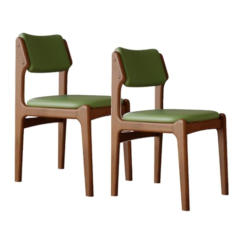 XL Superb Holz-Esszimmerstühle im 2er-/4er-/6er-Set mit Beinen aus Gummibaumholz und kratzfesten Leder-Sitzkissen, geeignet für Küchen, Esszimmer, Wohnzimmer und Arbeitszimmer Walnut+Green 2 XL Superb Holz-Esszimmerstühle im 2er-/4er-/6er-Set mit Beinen aus Gummibaumholz und kratzfesten Leder-Sitzkissen, geeignet für Küchen, Esszimmer, Wohnzimmer und Arbeitszimmer Walnut+Green 2 von XL Superb