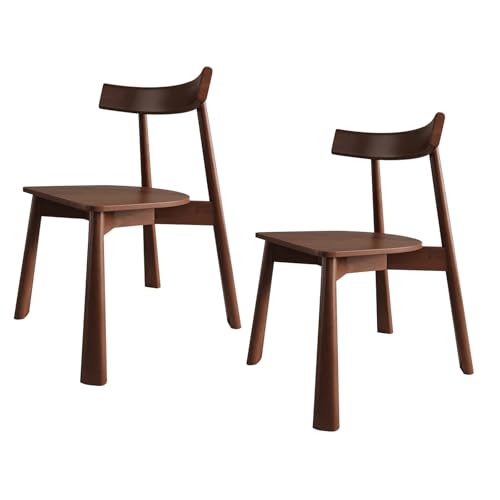 XL Superb Küchenstuhl-Set mit 6/4/2 modernen Esszimmerstühlen im Mid-Century-Stil Massivholzgestell, Bequeme Polster, geeignet für Küche, Esszimmer, Landhaus, Café Walnut 2 von XL Superb