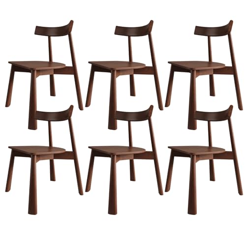 XL Superb Küchenstuhl-Set mit 6/4/2 modernen Esszimmerstühlen im Mid-Century-Stil Massivholzgestell, Bequeme Polster, geeignet für Küche, Esszimmer, Landhaus, Café Walnut 6 XL Superb Küchenstuhl-Set mit 6/4/2 modernen Esszimmerstühlen im Mid-Century-Stil Massivholzgestell, Bequeme Polster, geeignet für Küche, Esszimmer, Landhaus, Café Walnut 6 von XL Superb