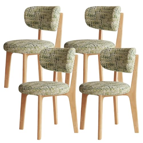 XL Superb Moderne Esszimmerstühle 2er/4er/6er Set, Gepolsterter Esszimmerstuhl, Abnehmbares waschbares Sitzkissen, Massivholzrahmen, for Küche, Esszimmer, Wohnzimmer, Arbeitszimmer Wood+Green 4 von XL Superb