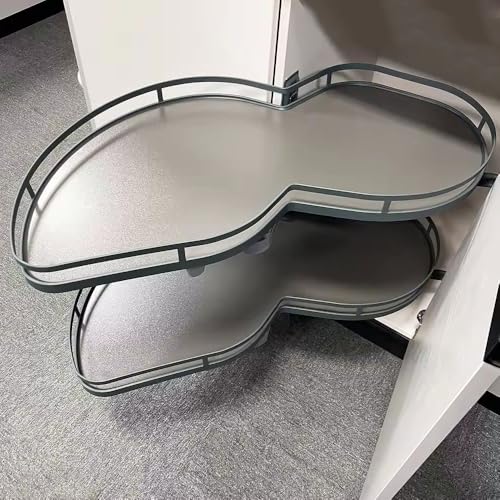 Schieberegal mit 2-stufigem Drehtablett, Schieberegal for Küchenschränke mit blinder Ecke for 36 Zoll/900 mm große Schränke, Wandschränke(Left) von XLANDALYUEFA