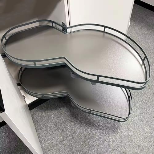 Schieberegal mit 2-stufigem Drehtablett, Schieberegal for Küchenschränke mit blinder Ecke for 36 Zoll/900 mm große Schränke, Wandschränke(Right) von XLANDALYUEFA