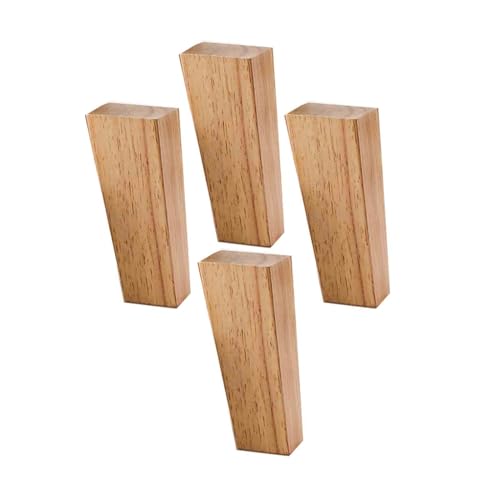 XLANDALYUEFA Möbelfüße, 4-teilige Möbelbeine aus Holz, quadratisch, konisch, solide Ersatzfüße for Möbel, Sessel, Schränke, Montageplatte und Schrauben for Sofa, Couch, Liege(Tilt Leg,8cm) von XLANDALYUEFA