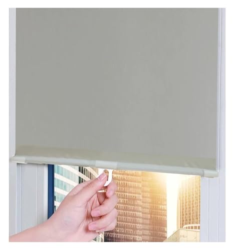 XLANDALYUEFA Saugnapfrollos ohne Bohren, Verdunkelungsrollos for Dachfenster und -türen, einziehbare Balkonrollos, Sichtschutzvorhänge(Gray,55x125cm(21.7 * 49.2in)) von XLANDALYUEFA