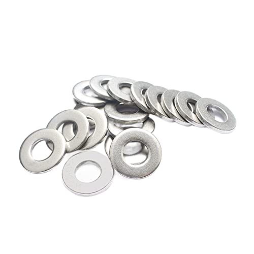 XLANDALYUEFA Unterlegscheiben 50 STÜCKE M1.6 M2 M2.5 M3 M3.5 M4 M5 M6 M8 M10 304 Dichtung Edelstahlscheibe Verdickte Unterlegscheibe Metallscheibe(M3x7x0.45) von XLANDALYUEFA