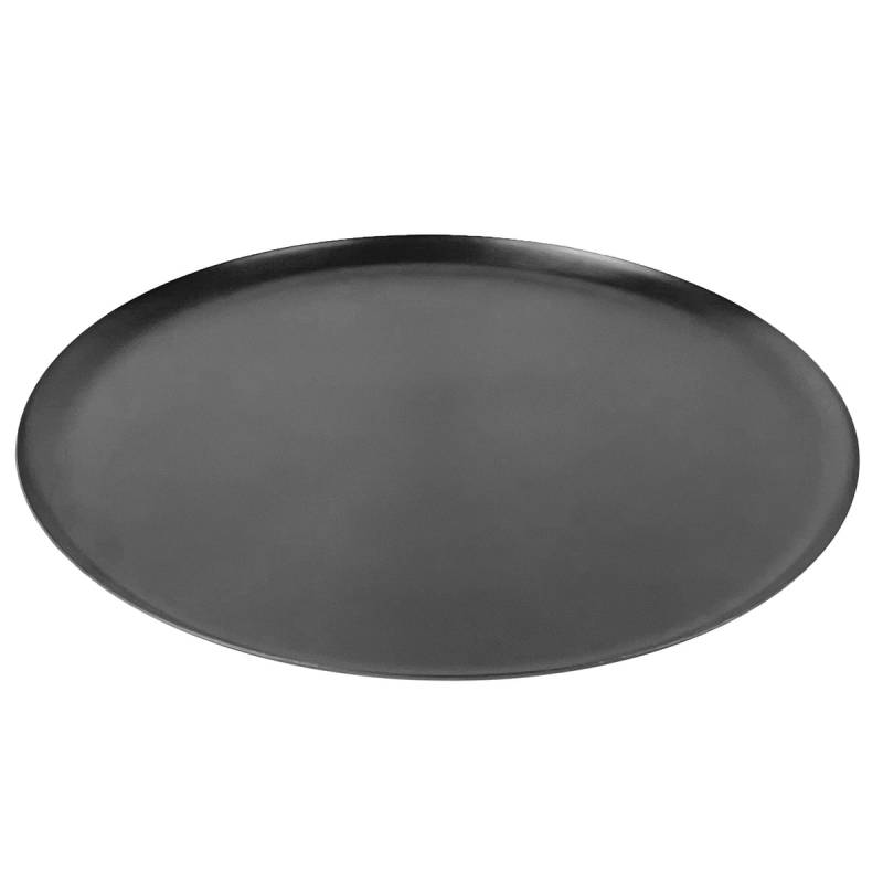 XLBoom Bao Tablett XL Serviertablett Dekotablett Metall Deko Ø60 cm schwarz matt von XLBoom