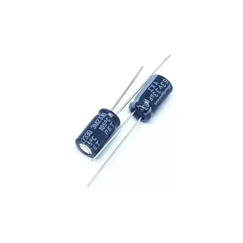 10 Stück/100 Stück 63V33uF 6,3X11MM Hochfrequenz-Aluminium-Elektrolytkondensatoren mit niedrigem Widerstand und langer Lebensdauer(100Pcs) von XLCLLKOC