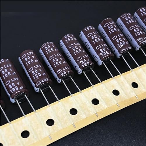 10Pcs/100Pcs 100uF 80V 100uf 10x25mm Niedrige Impedanz Lange Lebensdauer 80V 100uF Ersetzen 100uF 63V Kondensator(100Pcs) von XLCLLKOC