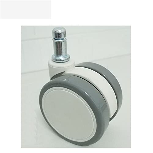 2,5 Zoll weiße medizinische Rollen, Plunger-Sicherungsring, praktisch for Trolley-Möbel, 2 Stück(No brake) von XLCLLKOC