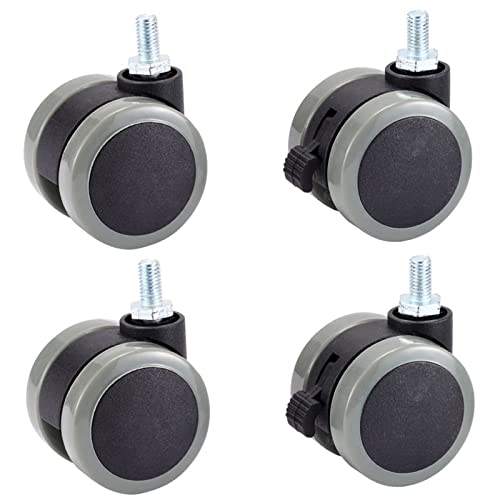 4Pcs 2 Zoll M8 Universal Stumm Stuhl Rad Caster Heavy Duty 50kg Swivel Castor Ersetzen Möbel(Plate without Brake) von XLCLLKOC
