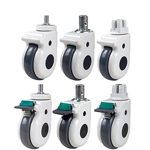 5 Zoll Betten Rad Polyurethan Caster mit Lager Stumm tragbar for elektronische Geräte 1 Stück(40mm no brake) von XLCLLKOC