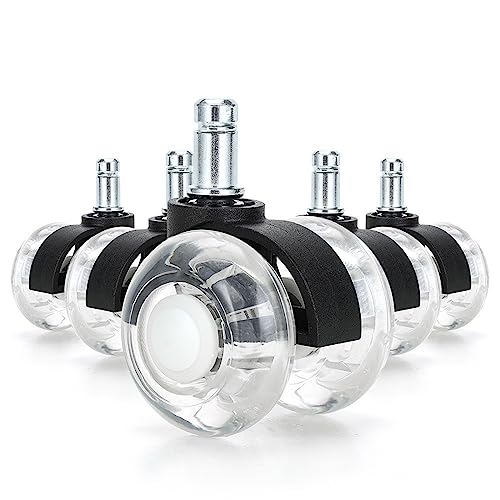5PCS 2 zoll Schwenk Räder Ersatz Stuhl Rollen for Hartholz Teppich Heavy-Duty von XLCLLKOC