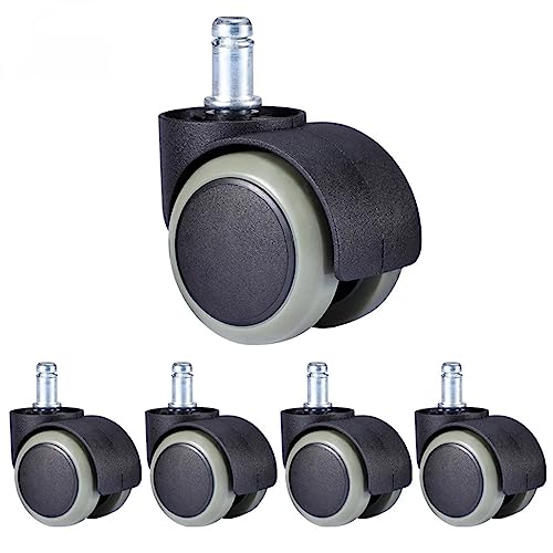 5Pcs Bürostuhl Rad Caster 2 zoll 50KG 360 Grad Stumm Swivel Castor Möbel Füße Ersatz(Click-in) von XLCLLKOC