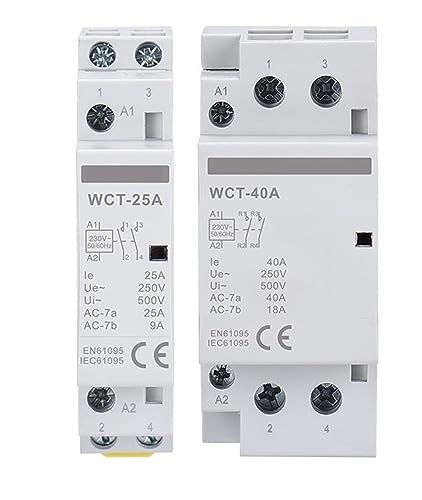 Haushalts-AC-Schütz WCT 25A 63A DIN-Schienenmontage 2NO 2NC 1NO1NC 2NO2NC 4NO 4NC 1St(4NC 25A AC220V) von XLCLLKOC
