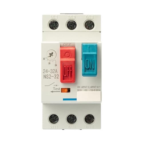 NS2-32 NS2-32X AC Motor Starter NS2-32 NS2-32X Button Control 24-32A Schiene Typ Starter 1PCS(NS2-32X 24-32A) von XLCLLKOC