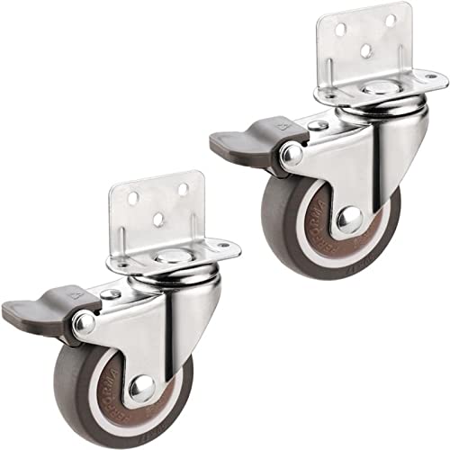 Stumm Typ Seitlich Montiert Räder Rollen Splint Rad Mit Lager Wrap Rad 1 stücke(No brake,1.5 Inch) von XLCLLKOC