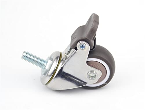 Stumme Räder Rollen Rad Mit Bremse Anti-wrap Rad Bär 20/30/40kg 2Pcs(1.5 Inch) von XLCLLKOC