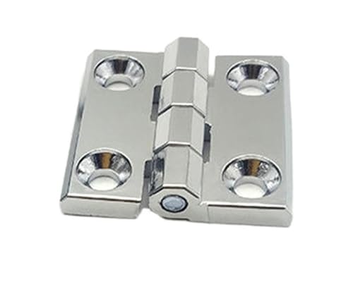 Südostasien Sonderangebot 50 60 40mm Scharnier Industrielle Elektrische Box Chrom-Finish Tür 1Pcs(Silvery-hole,50 * 50) von XLCLLKOC