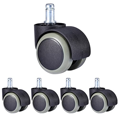 Universal Mute Stuhl Rad Caster 2 Zoll 50kg Swivel Castor Möbel Ersetzen Räder Roller 5Pcs(Embed Type) von XLCLLKOC