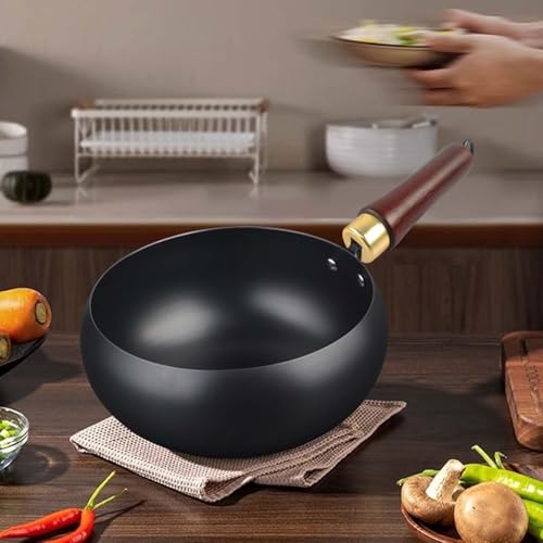 Japanische Eisenpfanne Mit HolzdeckelUnbeschichtete Eisenpfanne Geeignet zum Kochen auf natürlichem Boden, zum Kochen auf Gasherden und Induktionsherden, zum Braten und Pfannenrühren. Black,28CM Japanische Eisenpfanne Mit HolzdeckelUnbeschichtete Eisenpfanne Geeignet zum Kochen auf natürlichem Boden, zum Kochen auf Gasherden und Induktionsherden, zum Braten und Pfannenrühren. Black,28CM von XLGNXXL
