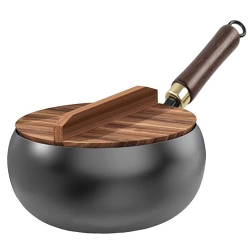 XLGNXXL Traditionelle Geschmiedet Eisentopf Unbeschichtete Eisenpfanne Mit Holzdeckel, geeignet für Naturkochherde, Camping-Restaurant-Induktionsherde Black,28CM XLGNXXL Traditionelle Geschmiedet Eisentopf Unbeschichtete Eisenpfanne Mit Holzdeckel, geeignet für Naturkochherde, Camping-Restaurant-Induktionsherde Black,28CM von XLGNXXL