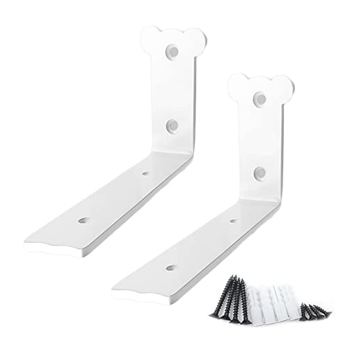 2 Stück Regalträger,Schwerlast-Regalhalterungen,Rustikal Unterstützung Schwerlast Wandregal Stütze,Regalhalterung,Wandregal Badregal,Badezimmer Küche Garage Schlafzimmer (19cm/7.4in,White) von XLHWJCP