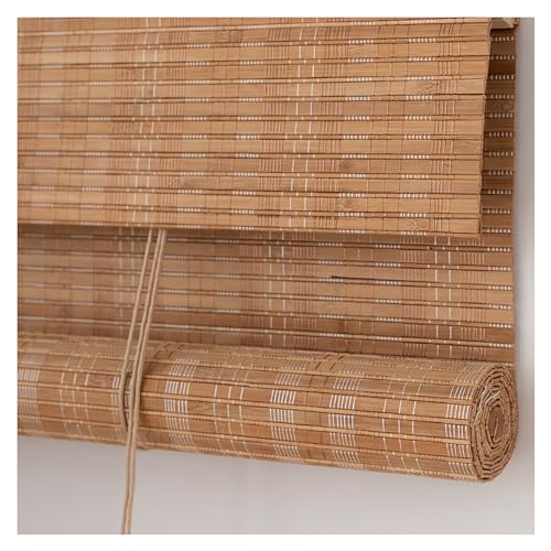 XLHWJCP Vintage Natural Bamboo Rollos, wasserdicht Bambus Vorhänge, Bambus Fenster Sonnenschirme für Indoor/Outdoor Porch Privatsphäre Lichtfilterung Rollläden (A,WxH:60x175cm/23.6x68.8in) von XLHWJCP