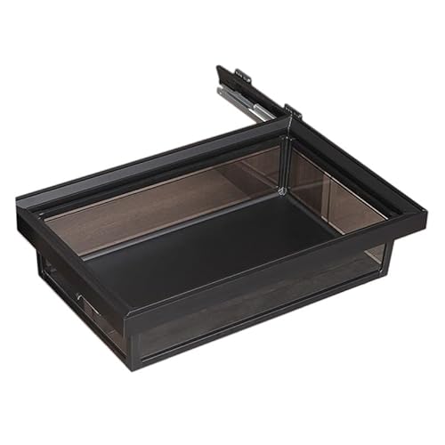 XLIHAWY Ausziehbare Kleiderstange Mit Korb Kleiderstange Kleiderschrank Kleiderstange Ausziehbarer Korb Kleiderschrank Ordnungsleiste Für Hosen Kleidermantel(Schwarz,86x47.5cm) von XLIHAWY