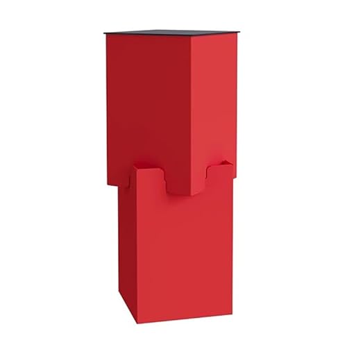 XLIHAWY Faltbare Papiersäulen-Ausstellungssockel-Stände, Tischaufsteller Mit Acrylplatte Papiersäulen Säulendisplay Für Messen Boutique(Rosso,32x32x90cm) von XLIHAWY