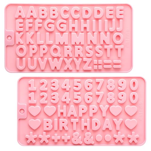 XLIUAX 2 Stück Buchstaben Zahlen Silikonform, Alphabet Zahlen Backform A-Z & 0-9 Gießformen Schokoladenform Candy Gummy Formen für Kuchen, Backen, Schokolade, Eisbrocken, Seifenform XLIUAX 2 Stück Buchstaben Zahlen Silikonform, Alphabet Zahlen Backform A-Z & 0-9 Gießformen Schokoladenform Candy Gummy Formen für Kuchen, Backen, Schokolade, Eisbrocken, Seifenform von XLIUAX