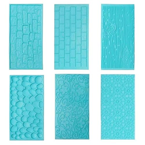XLKJ 6 Stück Glasurformen Set, Prägematte Fondant Silikonform, Süßigkeiten Deko Förmchen XLKJ 6 Stück Glasurformen Set, Prägematte Fondant Silikonform, Süßigkeiten Deko Förmchen von XLKJ