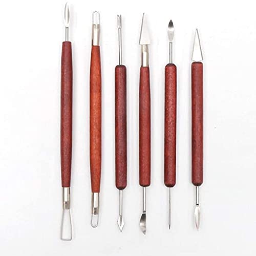 XLKJ Clay Werkzeuge Set 6 Stück Töpferwerkzeug Sculpting Carving Tool Keramikskulptur-Tools Set Keramik Modellierwerkzeug für Anfänger, Tonkeramik, Skulptur XLKJ Clay Werkzeuge Set 6 Stück Töpferwerkzeug Sculpting Carving Tool Keramikskulptur-Tools Set Keramik Modellierwerkzeug für Anfänger, Tonkeramik, Skulptur von XLKJ