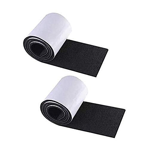 XLKJ Filzgleiter Selbstklebend, Filz Selbstklebende 2 Rollen Schwarz Filzstreifen für Stühle,DIY,Bodenschutz, Schneidbar Möbelgleiter Filzband (100cm × 10cm) von XLKJ