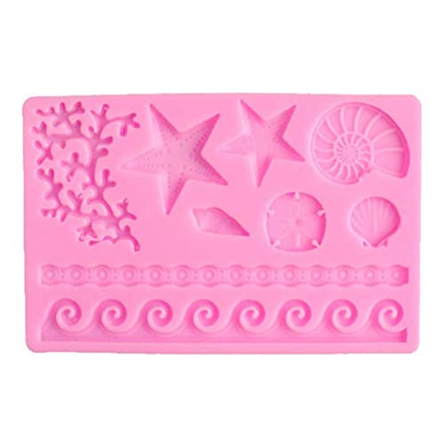 XLKJ Fondant Ausstechform Tortendeko 3D Silikon Backform Torten Fondant Ausstecher Seashell und Conch Meer Tierform Fondant Formen XLKJ Fondant Ausstechform Tortendeko 3D Silikon Backform Torten Fondant Ausstecher Seashell und Conch Meer Tierform Fondant Formen von XLKJ