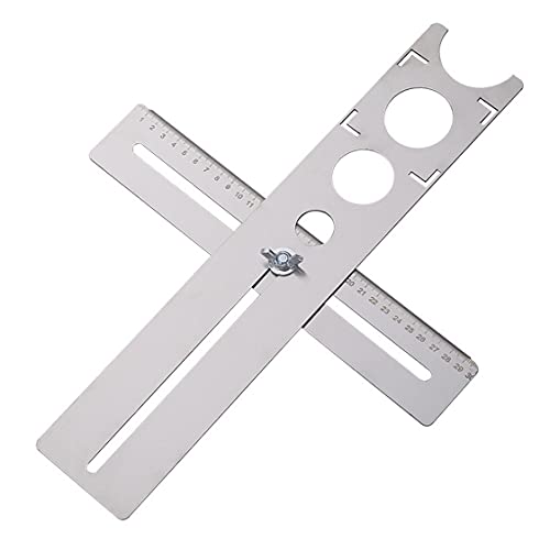 XLKJ Multi Angle Messlineal Einstellbarer Fliesenlochsucher Keramik Fliesen Loch Edelstahl Bohrlochmesswerkzeug für Tischler Fliesenleger XLKJ Multi Angle Messlineal Einstellbarer Fliesenlochsucher Keramik Fliesen Loch Edelstahl Bohrlochmesswerkzeug für Tischler Fliesenleger von XLKJ