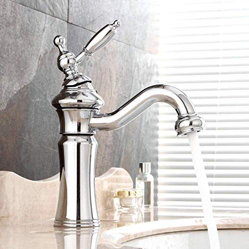 XLLQYY Nostalgie Retro Waschtischarmatur 360°Drehbar Bad Wasserhahn Einhebelmischer Waschbecken Armatur Badarmatur Mischbatterie Waschtischbatterie f.Badzimmer aus Messing von XLLQYY Wasserhahn