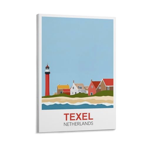 XLLYXYGJQ Texel Niederlande Vintage-Reiseposter, 60 x 90 cm, Leinwand-Kunstdruck, Kunstwerk, Gemälde, Bild für Heimdekoration, Wohnzimmer, Büro, Schlafzimmer XLLYXYGJQ Texel Niederlande Vintage-Reiseposter, 60 x 90 cm, Leinwand-Kunstdruck, Kunstwerk, Gemälde, Bild für Heimdekoration, Wohnzimmer, Büro, Schlafzimmer von XLLYXYGJQ