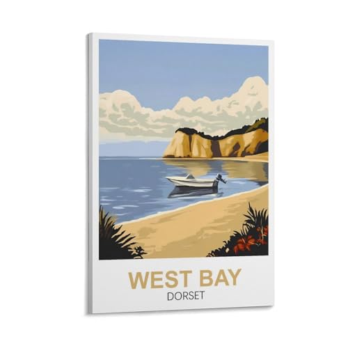 XLLYXYGJQ West Bay Dorset Vintage-Reiseposter, 30 x 45 cm, Leinwand-Kunstdruck, Kunstwerk, Gemälde, Bild für Heimdekoration, Wohnzimmer, Büro, Schlafzimmer XLLYXYGJQ West Bay Dorset Vintage-Reiseposter, 30 x 45 cm, Leinwand-Kunstdruck, Kunstwerk, Gemälde, Bild für Heimdekoration, Wohnzimmer, Büro, Schlafzimmer von XLLYXYGJQ