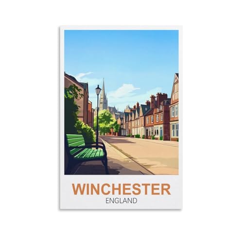 XLLYXYGJQ Winchester England Vintage-Reiseposter, 40 x 60 cm, Leinwand-Kunstdruck, Kunstwerk, Gemälde, Bild für Heimdekoration, Wohnzimmer, Büro, Schlafzimmer XLLYXYGJQ Winchester England Vintage-Reiseposter, 40 x 60 cm, Leinwand-Kunstdruck, Kunstwerk, Gemälde, Bild für Heimdekoration, Wohnzimmer, Büro, Schlafzimmer von XLLYXYGJQ