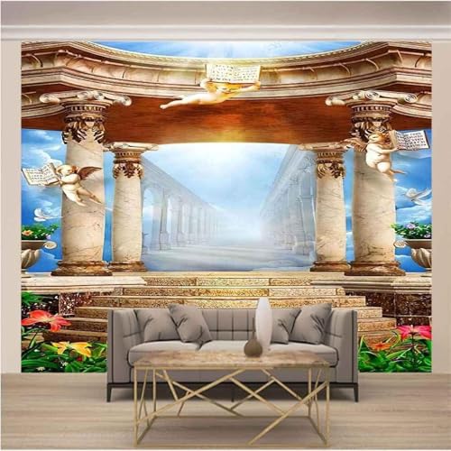 Dreidimensionale Engel Korridor Raumerweiterung 3D Tapeten Tapete Luxus Home Esszimmer Fototapete Effekt Wohnzimmer Schlafzimmer Kinderzimmer-300cm×210cm von XLMING