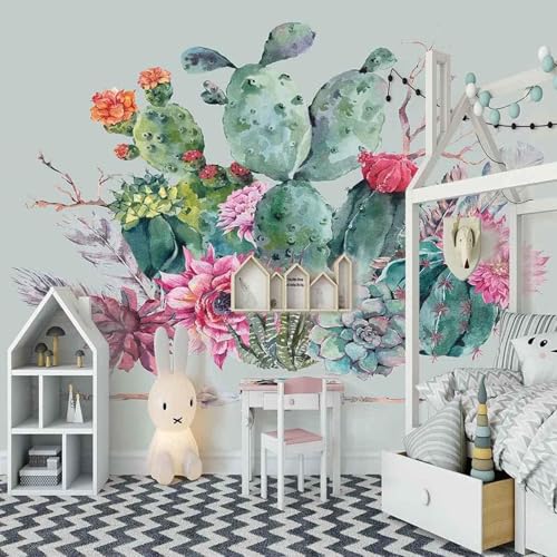Einfacher Rosa Blume Pflanze Kaktus 3D Tapeten Tapete Luxus Home Esszimmer Fototapete Effekt Wohnzimmer Schlafzimmer Kinderzimmer-250cm×170cm Einfacher Rosa Blume Pflanze Kaktus 3D Tapeten Tapete Luxus Home Esszimmer Fototapete Effekt Wohnzimmer Schlafzimmer Kinderzimmer-250cm×170cm von XLMING