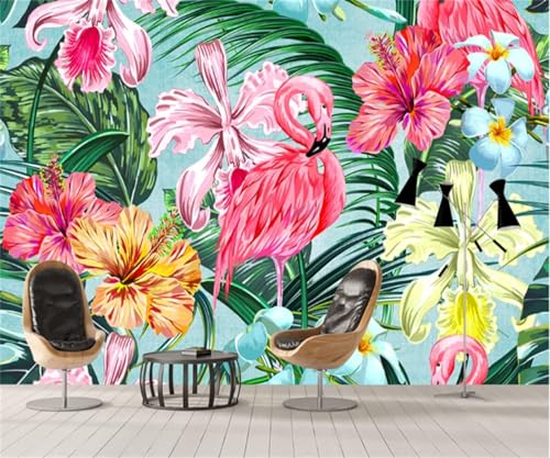 Flamingo 3D Tapeten Tapete Seidigkeit Home Esszimmer Möbel Sofa Schlafzimmer Wohnzimmer TV Hintergrund-300cm×210cm von XLMING