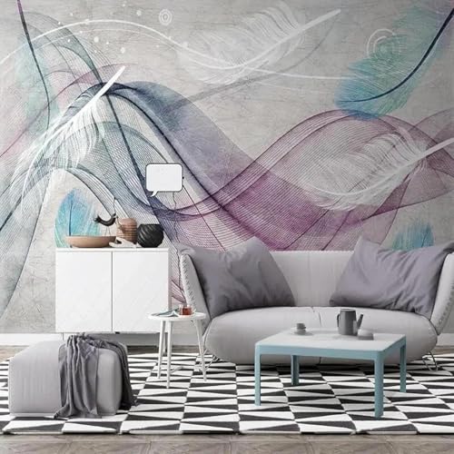 Handgemalt Dreidimensional Bunt Federn Abstrakt Kunst 3D Tapeten Tapete Luxus Home Esszimmer Fototapete Effekt Wohnzimmer Schlafzimmer Kinderzimmer-200cm×140cm Handgemalt Dreidimensional Bunt Federn Abstrakt Kunst 3D Tapeten Tapete Luxus Home Esszimmer Fototapete Effekt Wohnzimmer Schlafzimmer Kinderzimmer-200cm×140cm von XLMING