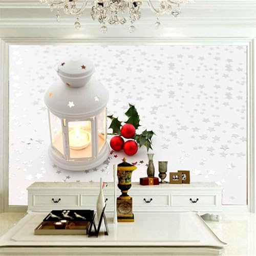 Kerze Mit Weißen Sternen 3D Tapeten Tapete Luxus Home Esszimmer Fototapete Effekt Wohnzimmer Schlafzimmer Kinderzimmer-350cm×256cm von XLMING