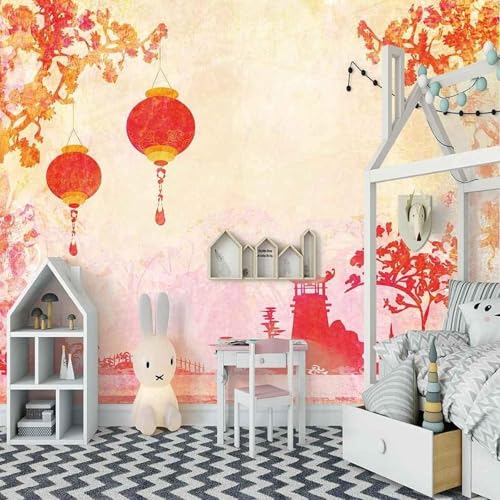 Rote Laternen Architektur Baumzweige Kunst 3D Tapeten Tapete Luxus Home Esszimmer Fototapete Effekt Wohnzimmer Schlafzimmer Kinderzimmer-400cm×280cm Rote Laternen Architektur Baumzweige Kunst 3D Tapeten Tapete Luxus Home Esszimmer Fototapete Effekt Wohnzimmer Schlafzimmer Kinderzimmer-400cm×280cm von XLMING