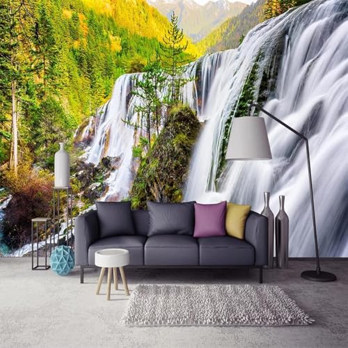 Schöner Alpiner Wald Natur Landschaft Wasserfall Tapete 3D Luxuriöse Seide Büro Esszimmer Sofa Flur Schlafzimmer Wohnzimmer TV Dekorative Wand-430cm×300cm Schöner Alpiner Wald Natur Landschaft Wasserfall Tapete 3D Luxuriöse Seide Büro Esszimmer Sofa Flur Schlafzimmer Wohnzimmer TV Dekorative Wand-430cm×300cm von XLMING