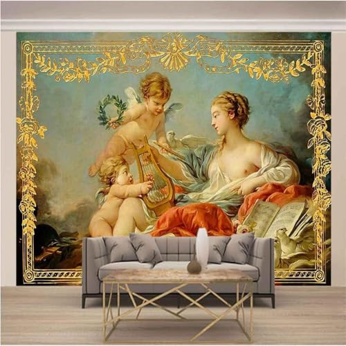 Stereoskopische Figur Engel Kunst 3D Tapeten Tapete Luxus Home Esszimmer Fototapete Effekt Wohnzimmer Schlafzimmer Kinderzimmer-200cm×140cm von XLMING